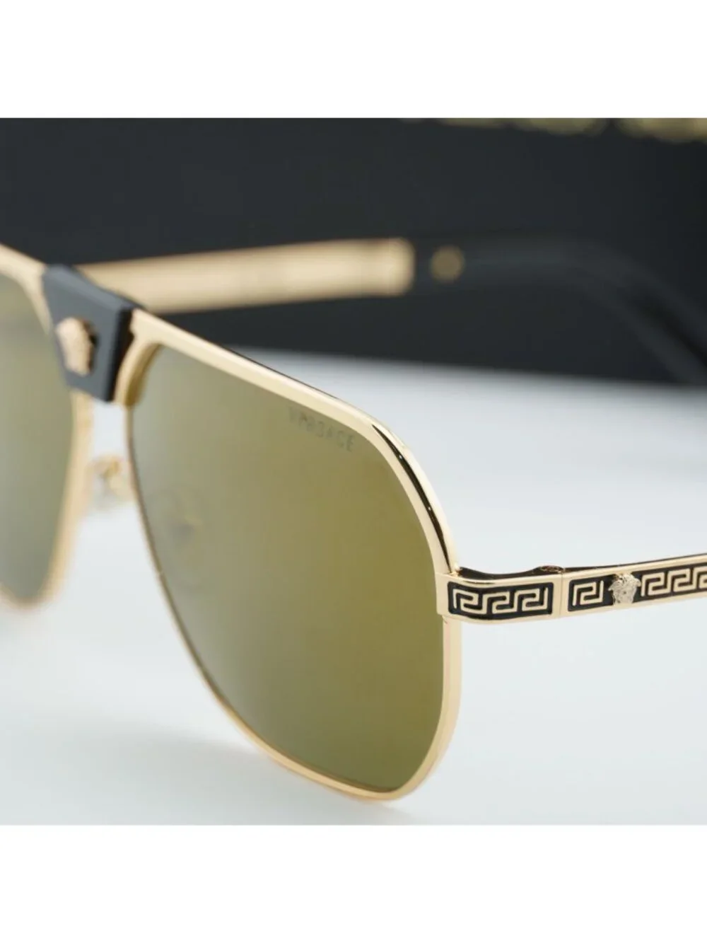 Versace VE2294 10025A Aviator Sunglasses – Gold / Brown
